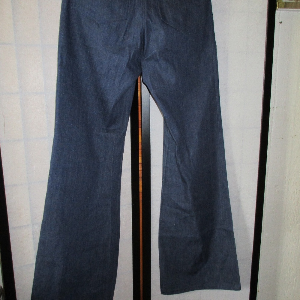 NAVDUNGAREE DENIM BELL BOTTOM WIDE LEG JEANS NAVY